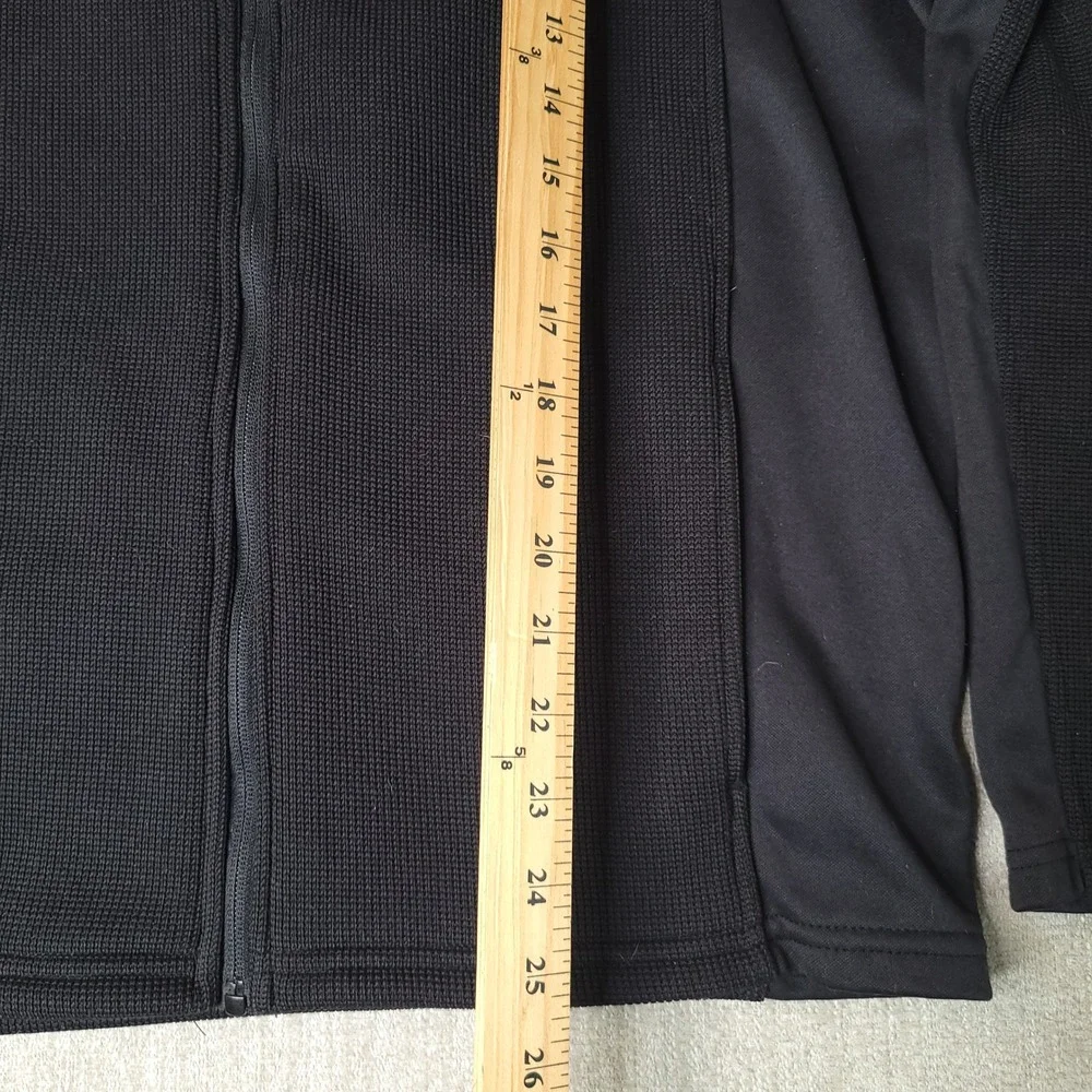 Spyder Full Zip Sweater Jacket Mens M Black Knit Fleece Core Midlayer Nice